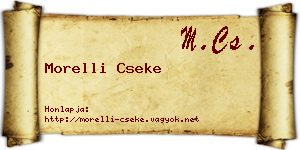 Morelli Cseke névjegykártya